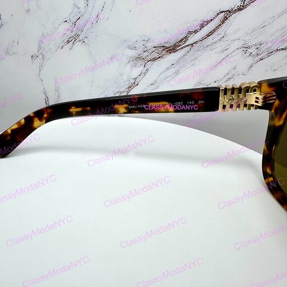 New MIU MIU Sunglasses Aviator Pilot Brown Honey Havana Tortoise main image 6